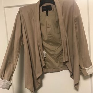 Bcbg tan linen blazer XXS